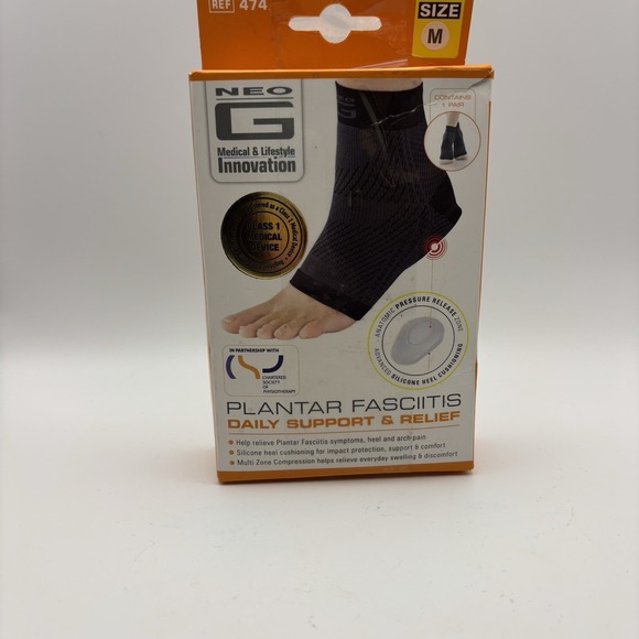 NEO G Plantar Fasciitis‎ Daily Support & Relief Compression Socks - Medium *NEW* - Picture 1 of 2